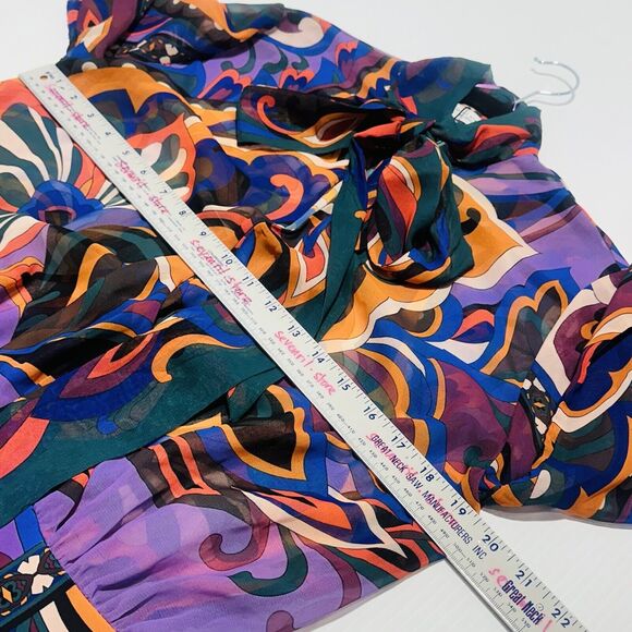 Zara Pucci Mini Dress Neck Tie Multi Color Printed Size S NWOT - Picture 16 of 16